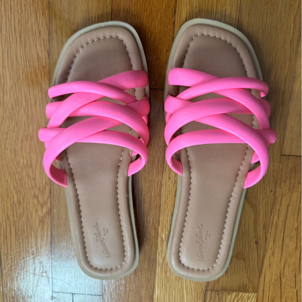 Universal Thread Bright Pink Strappy Sandals